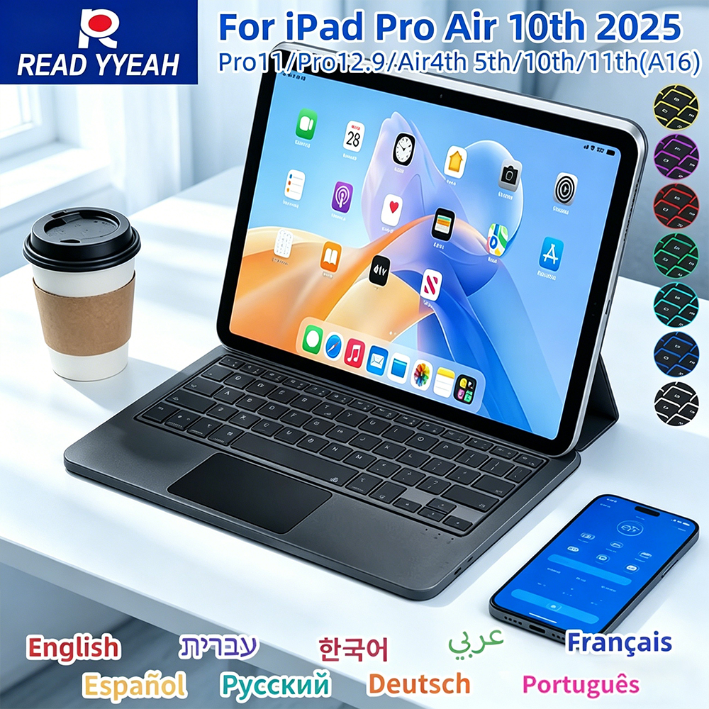 Tablet Keyboard Case - Wireless Keyboard With Magnetic Adsorption For