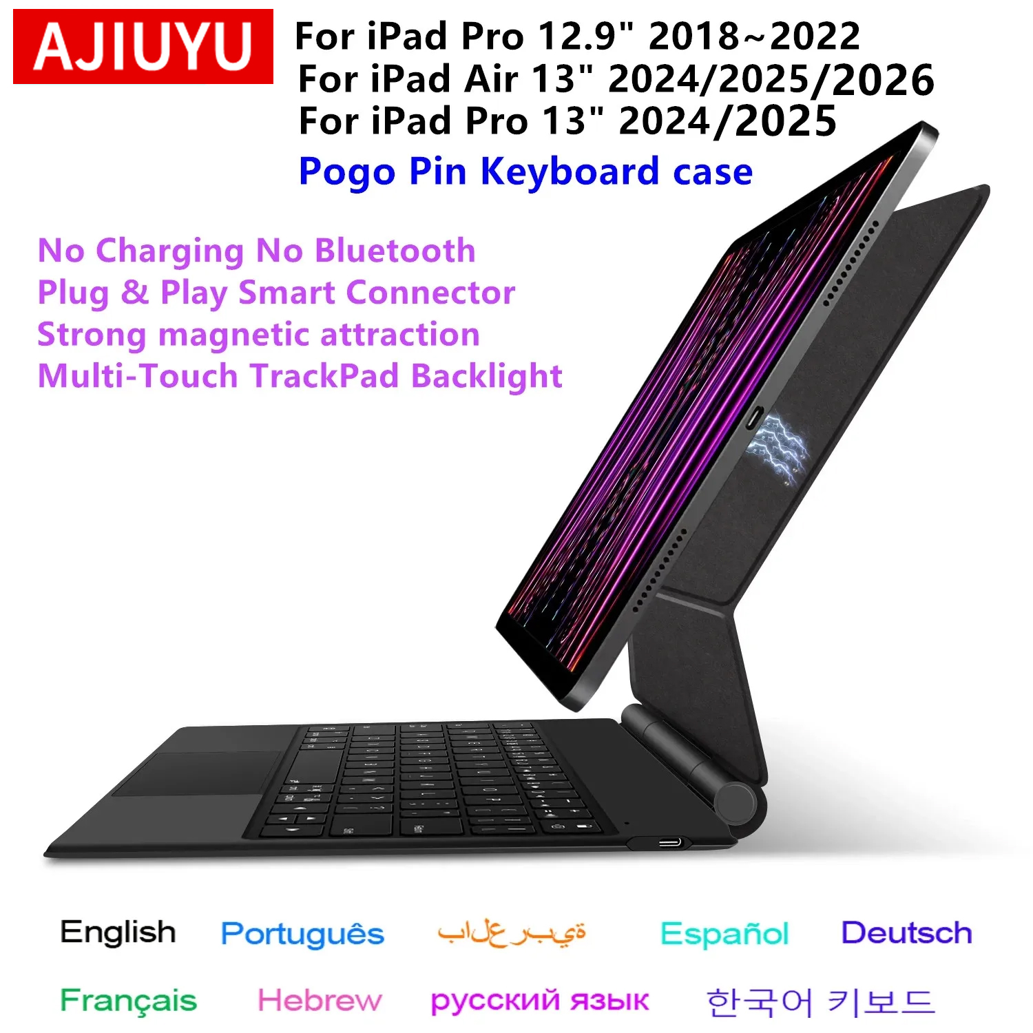 Tablet Keyboard Case - Pogo Pin Magic Keyboard for iPad