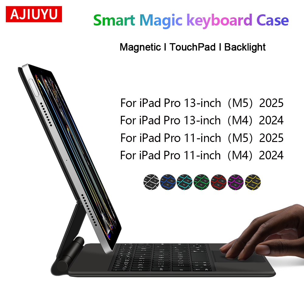 Tablet Keyboard Case - AJIUYU Magnetic Magic Keyboard Case For