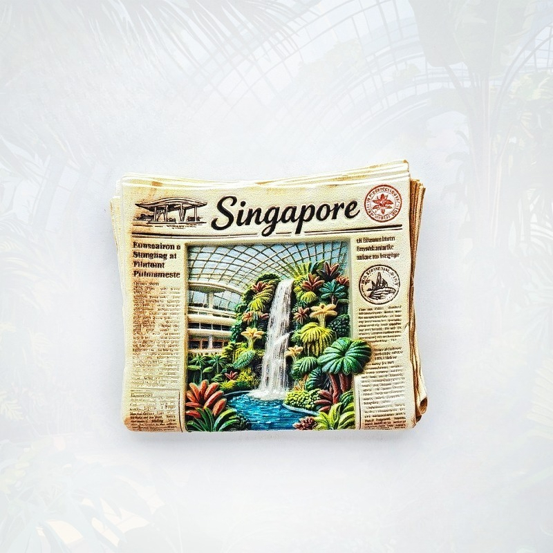 Nook Tablet Accessories - Singapore News Fridge Magnet - Nostalgic