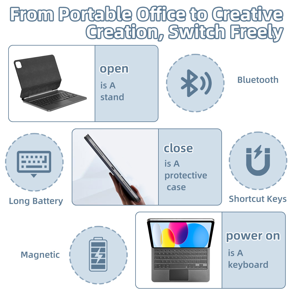 2026 Magic Keyboard with Bluet - Tablet Keyboard Case บทวิจารณ์และราคา