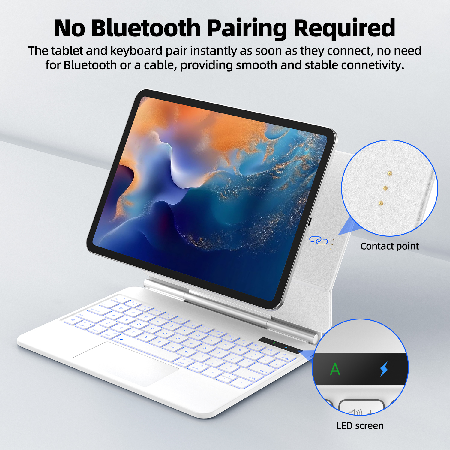 Smart Pogo Pin Keyboard case f - Tablet Keyboard Case บทวิจารณ์และราคา