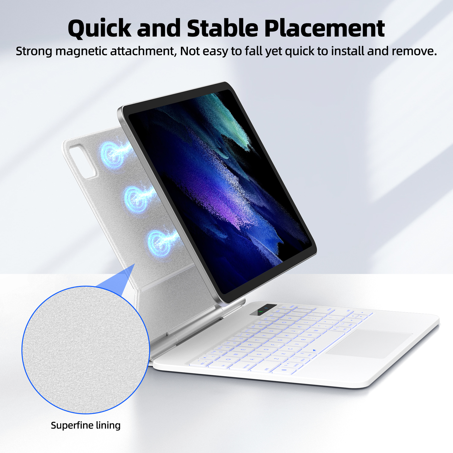 Smart Pogo Pin Keyboard case f - Tablet Keyboard Case บทวิจารณ์และราคา
