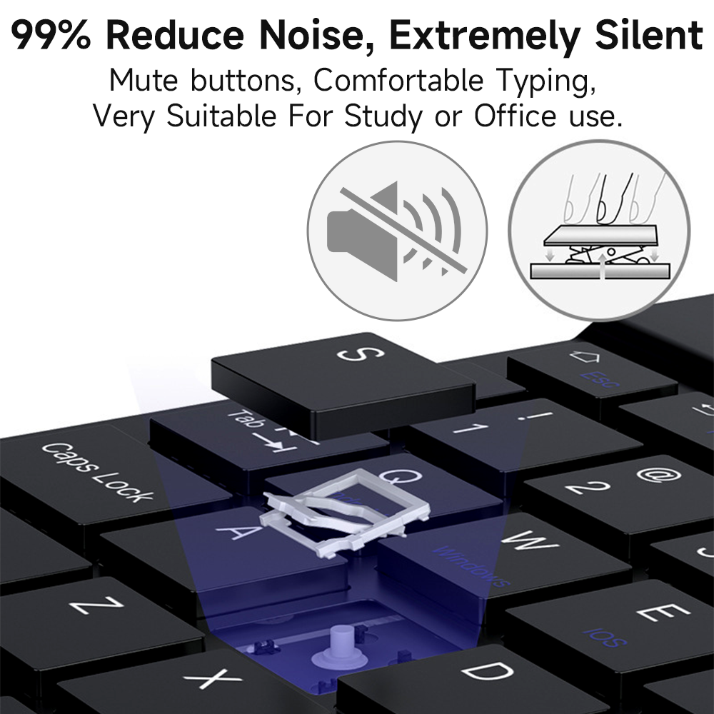 Bluetooth Keyboard for IOS And - Samsung Tablet Keyboard Accessories บทวิจารณ์และราคา