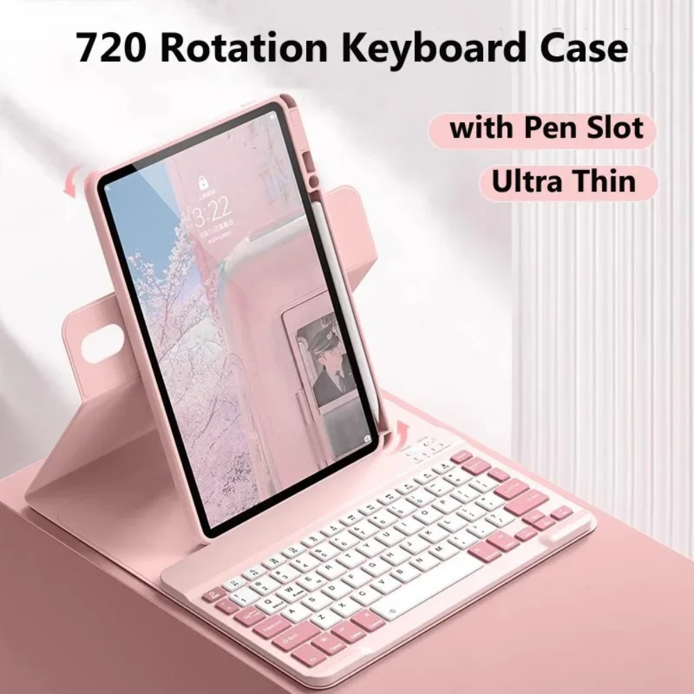 720° Rotating Keyboard Case fo - Samsung Tablet Keyboard Accessories บทวิจารณ์และราคา