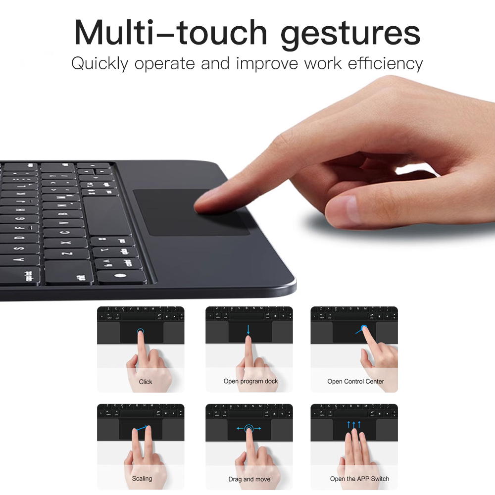 Magic Keyboard With Touch Pane - Tablet Keyboard Case บทวิจารณ์และราคา