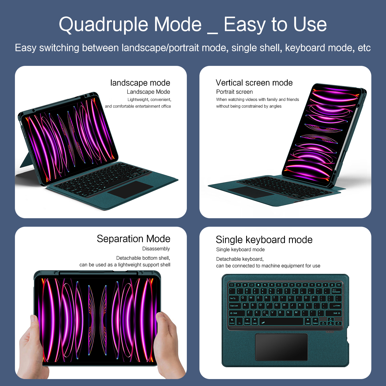 Magic Keyboard Case for iPad A - Tablet Keyboard Case บทวิจารณ์และราคา