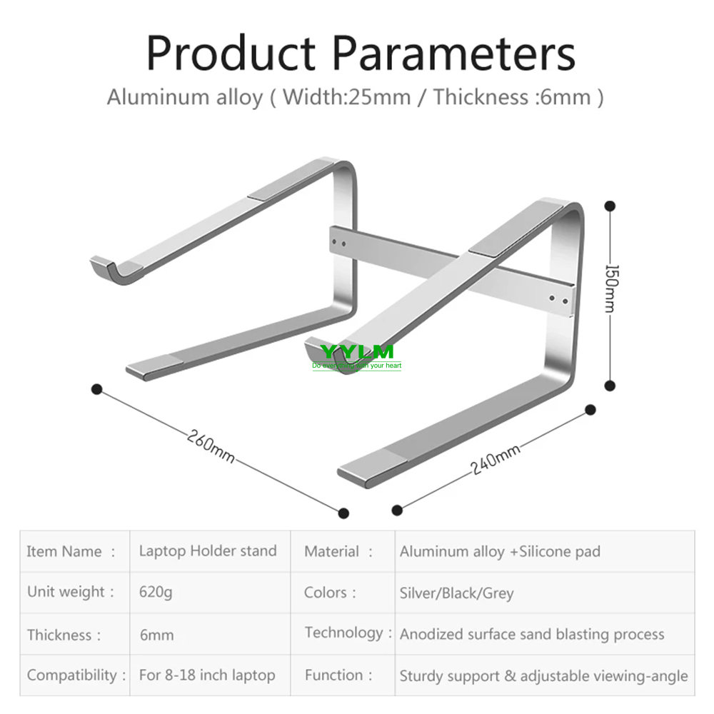 Aluminum Laptop Stand Notebook - Dell Tablet Accessories บทวิจารณ์และราคา