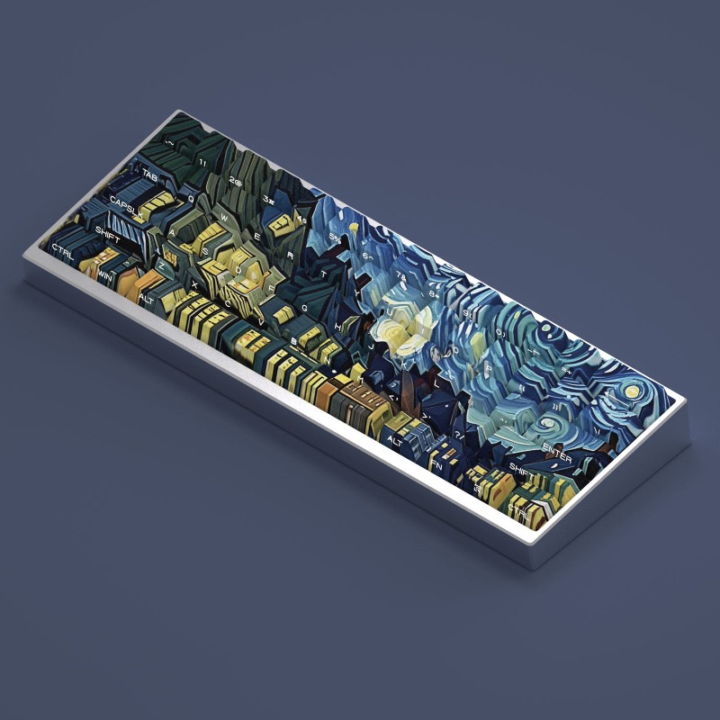 Van Gogh Starry Sky Theme Keyc - Tablet Accessories For Gaming บทวิจารณ์และราคา