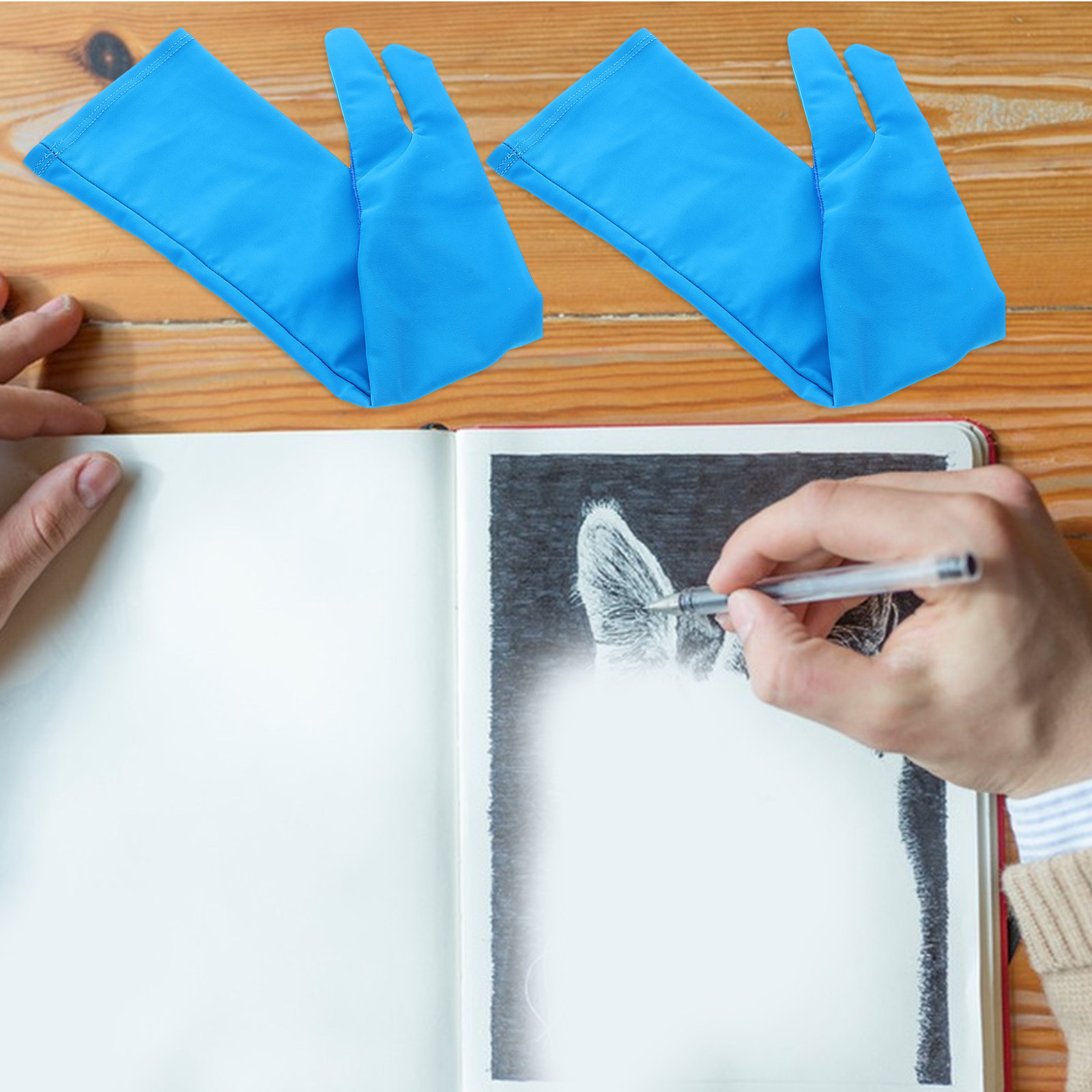 1Pair Drawing Glove Two-Finger - Drawing Glove Artist บทวิจารณ์และราคา