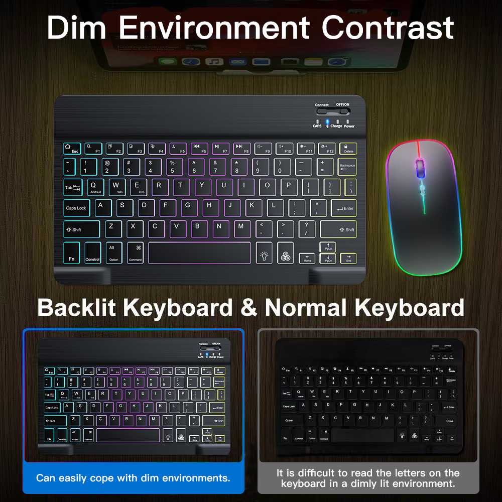 Backlit Backlight Bluetooth Ke - Tablet Accessories For Gaming บทวิจารณ์และราคา