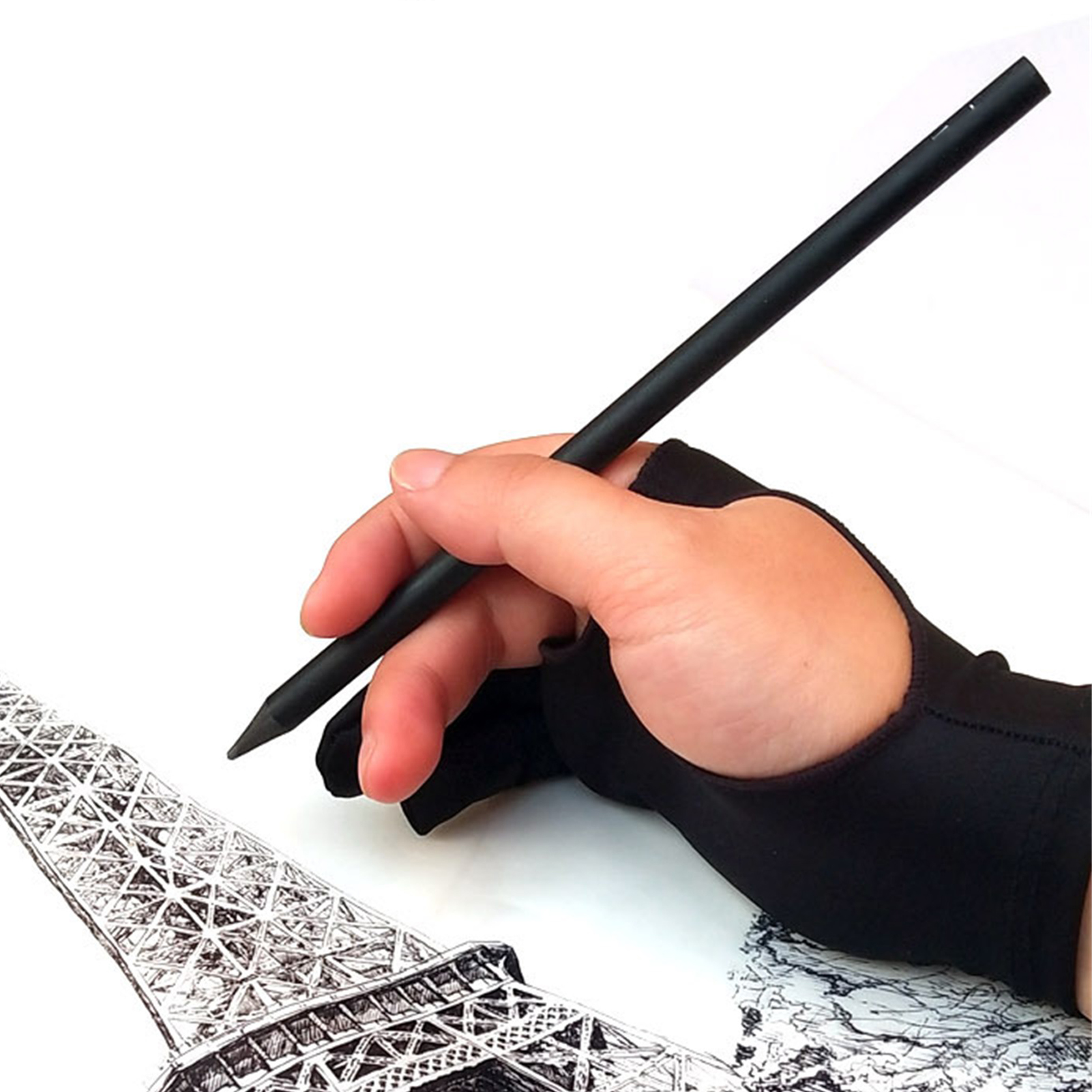 Anti-touch Glove Two-Finger Ar - Drawing Glove Artist บทวิจารณ์และราคา