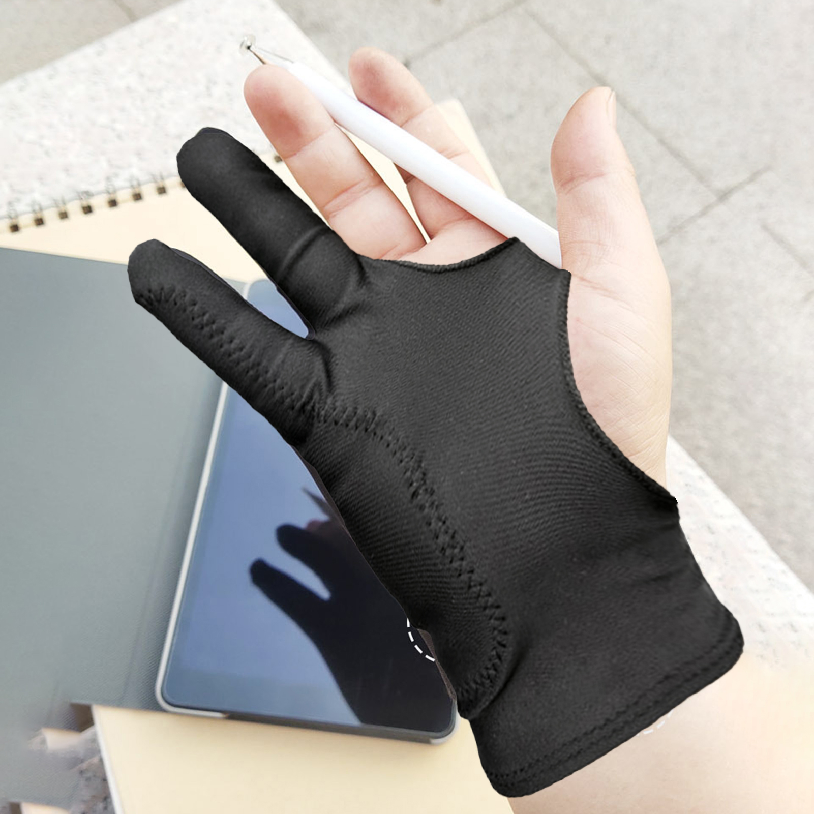 Anti-touch Glove Two-Finger Ar - Drawing Glove Artist บทวิจารณ์และราคา