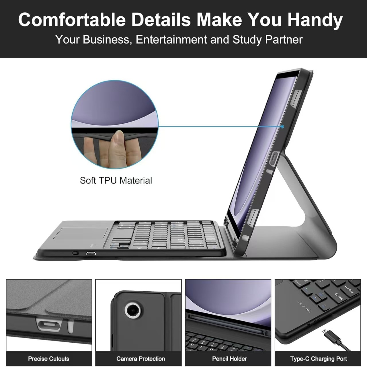 Case for Samsung Galaxy Tab A9 - Samsung Tablet Keyboard Accessories บทวิจารณ์และราคา