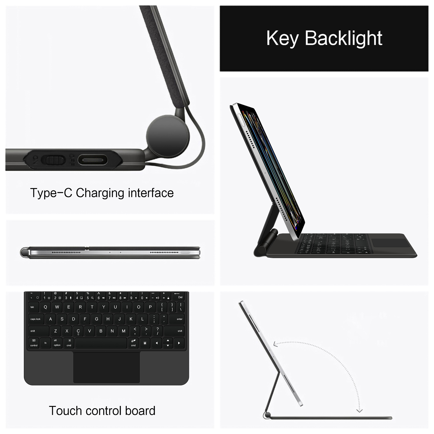 AJIUYU Magnetic Magic Keyboard - Tablet Keyboard Case บทวิจารณ์และราคา